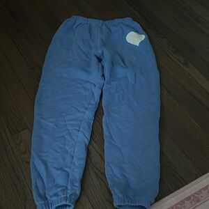 Katie J NYC Blue Sweatpants with White Patch